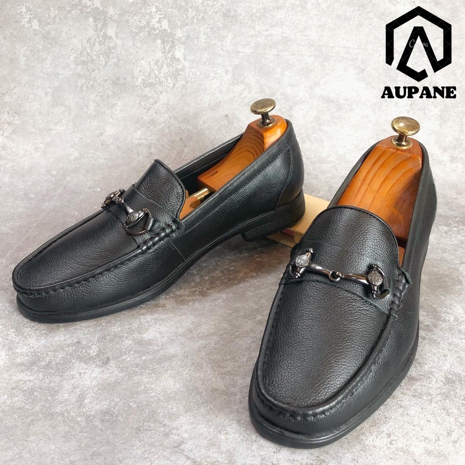 Giày lười da nam chất liệu da bò thật bảo hành 1 năm kiểu dáng Horsebit Loafer tinh tế - Mã T114