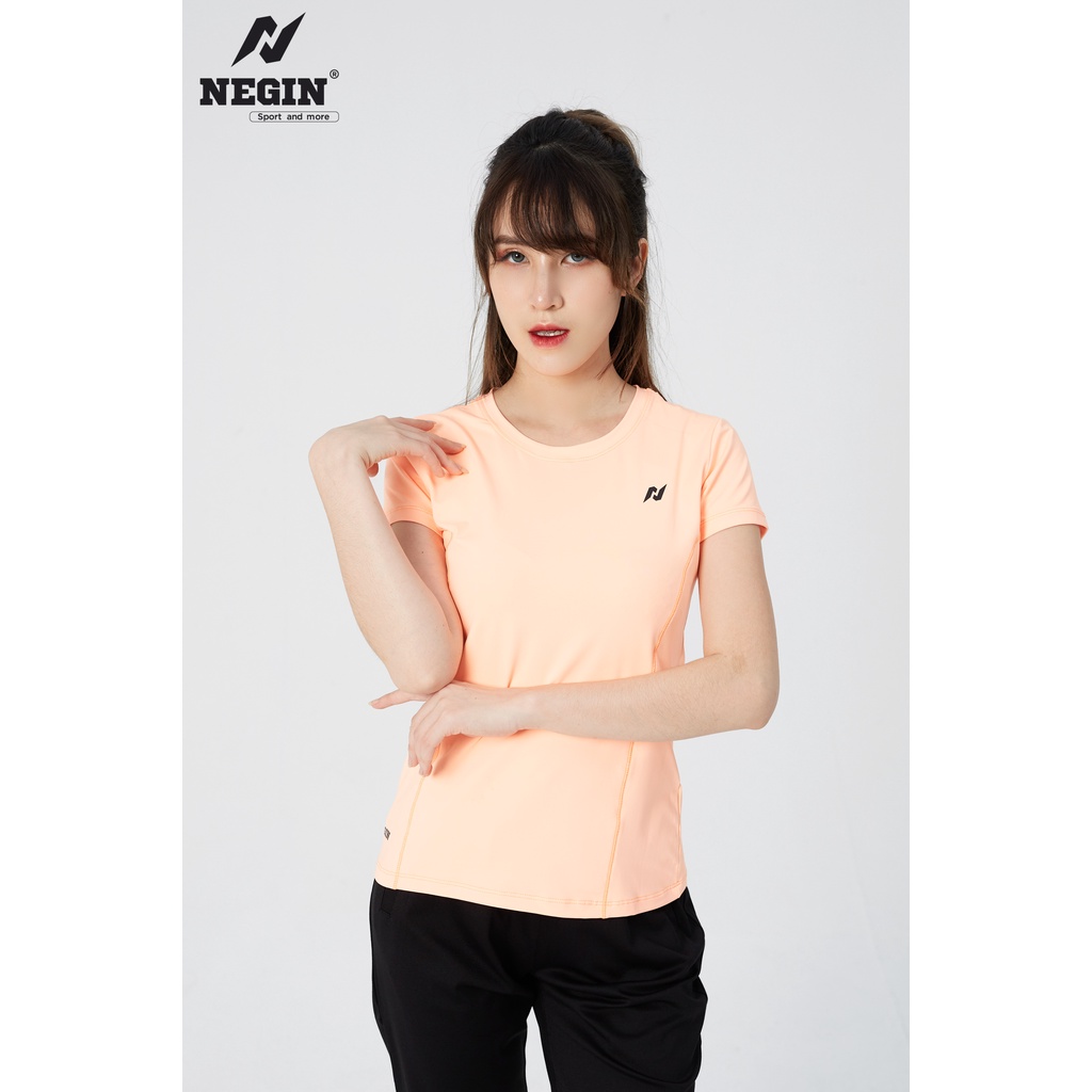 Áo Thun T-Shirt Nữ Thiết Kế Cổ Tròn Ngắn Tay Form Ôm Body, Chất Vải Co Giãn Thoáng Mát AN348W | BigBuy360 - bigbuy360.vn