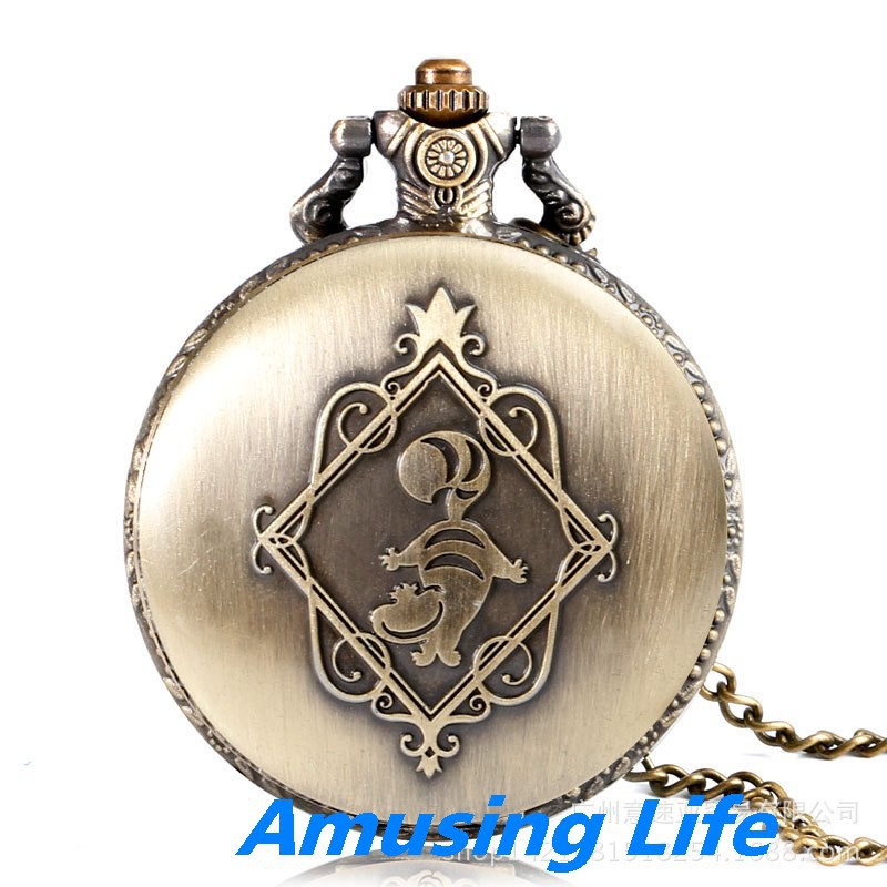 Quartz Pocket Watch Đồng Vintage Cô Gái Alice Hai Mặt Tinh Xảo Khắc Thời Trang Thạch Anh Lớn Đồng Hồ Bỏ Túi Thương Mại N | BigBuy360 - bigbuy360.vn
