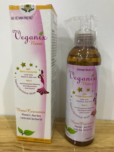 Dung dịch vệ sinh phụ nữ VEGANIX NANO 180ml