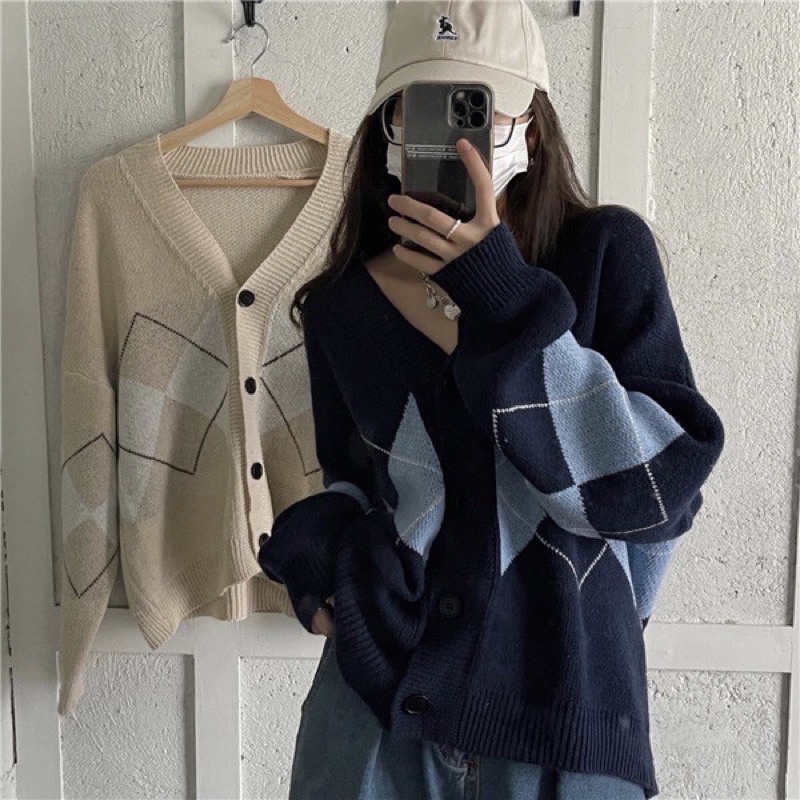ÁO CARDIGAN Ô TRÁM GIỮA 4 MÀU