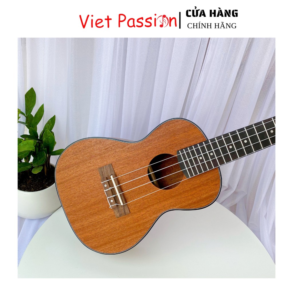 Đàn ukulele concert AS5D Vietpassion 23 inch gỗ mộc trơn khóa đúc giá rẻ cho bạn mới bắt đầu tập chơi