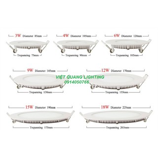 Đèn led âm trần siêu mỏng 3w - Đèn downlight cao cấp