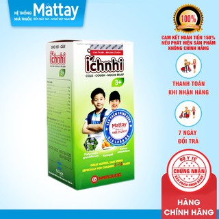 Siro Ho Cảm Ích Nhi 3+ - Chai 90ml - Hỗ Trợ Giải Cảm, Giảm Ho.