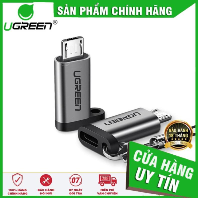 Đầu chuyển Micro USB sang USB Type-C Ugreen 50590 ✔HÀNG CHÍNH HÃNG ✔