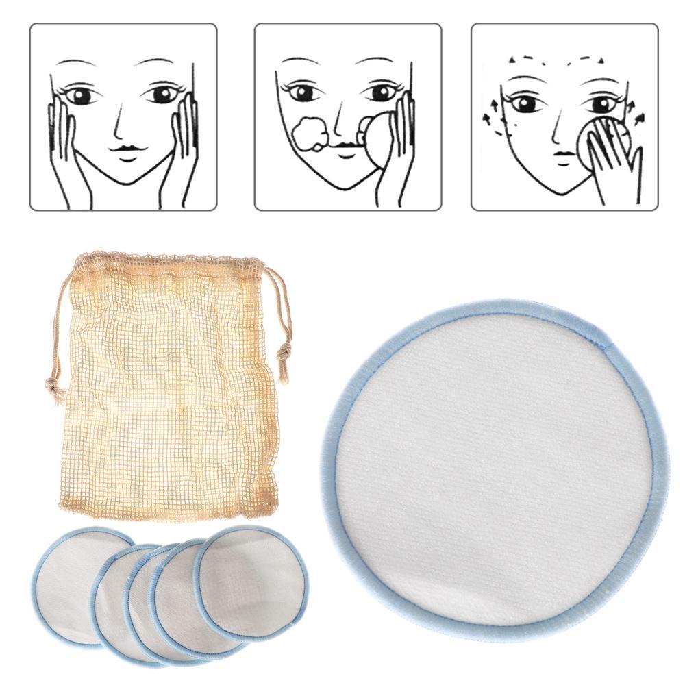 Set 5 / 10 / 20 Bông Tẩy Trang Bằng Cotton Tre Có Thể Tái Sử Dụng