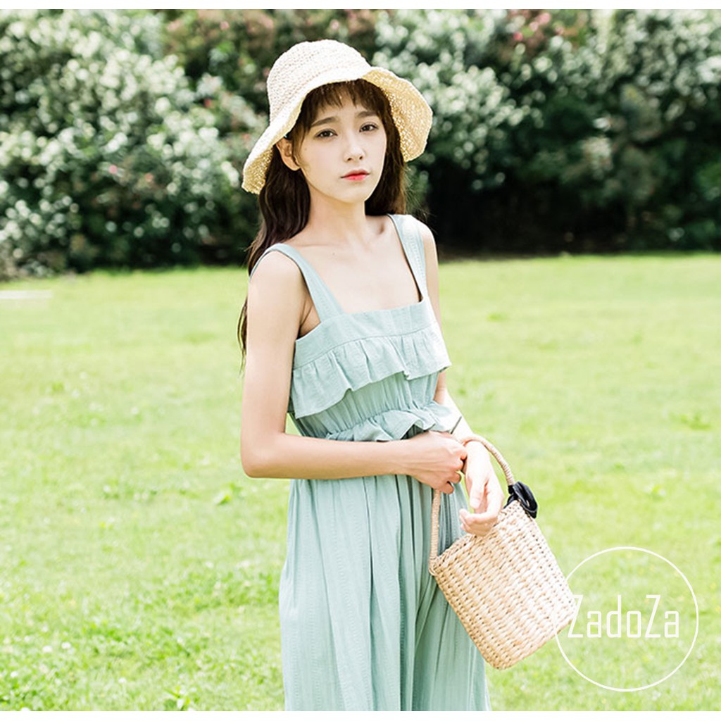 [CÓ SẴN- HÀNG CAO CẤP]- Mũ cói mềm họa tiết trơn VINTAGE mã M18-03