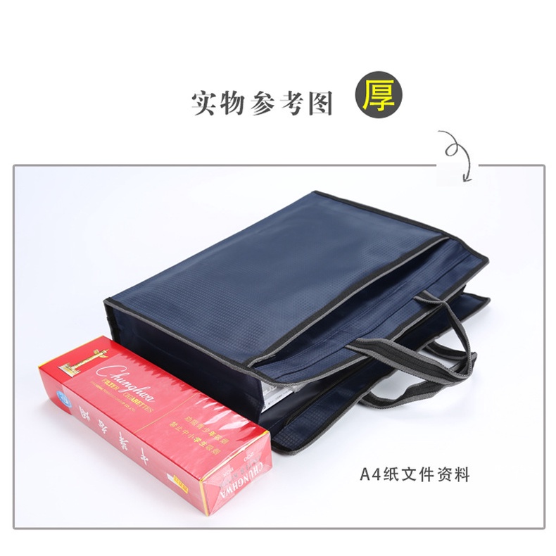 Túi xách khổ A4 bằng vải Canvas họa tiết chấm bi có khóa kéo tiện dụng | BigBuy360 - bigbuy360.vn