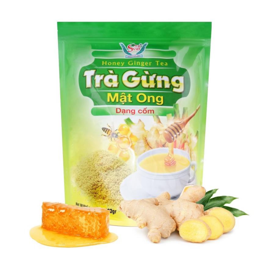 Túi Trà gừng mật ong Sing Việt 400g (Dạng cốm,20 túi x 20g) dùng cho gia đình, quán cà phê, kinh doanh đồ uống - HS Shop