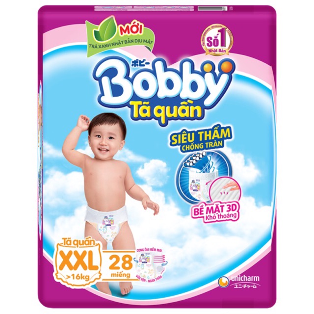 Tã quần Bobby size XXL28 (trên 16kg)