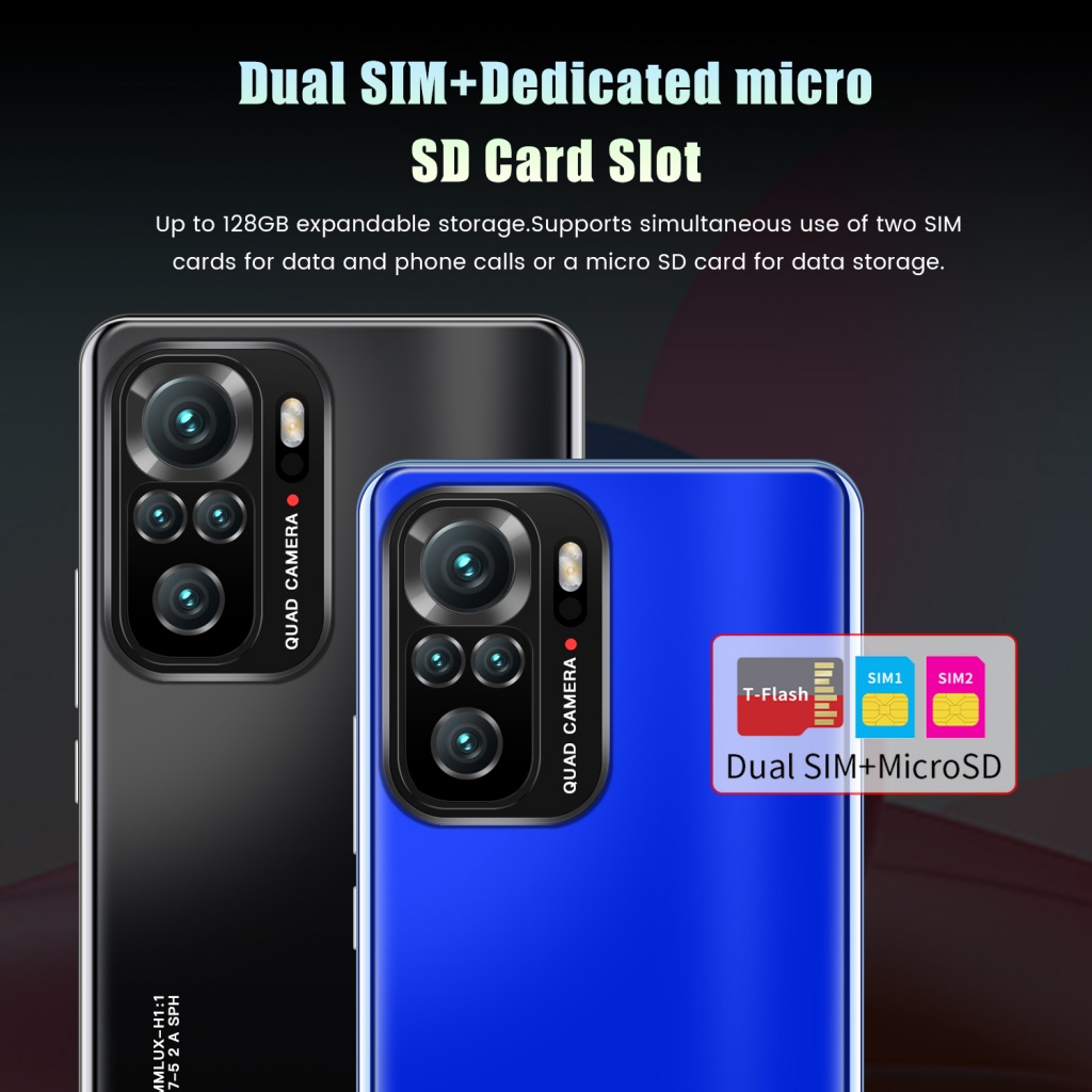 Mới tinh di động điện thoại di động Note10 PRO Tín hiệu 5G 6GB + 128GB Hai SIM sạc nhanh điện thoại rẻ tiền cod