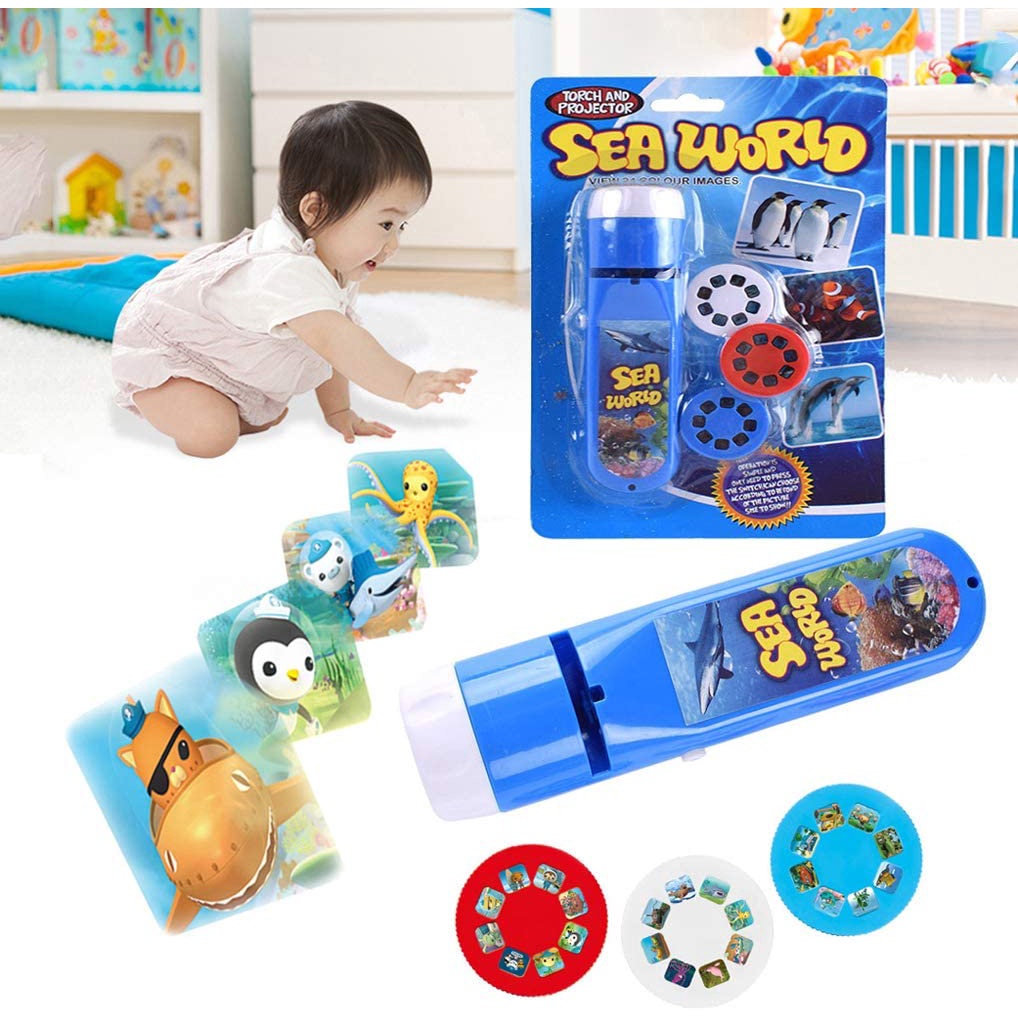 Trượt Máy chiếu Đèn pin Chiếu đuốc Đèn pin nhỏ Đèn pin Giáo dục Học tập Giờ đi ngủ Đèn ngủ cho Trẻ em, Trẻ em, Trẻ sơ sinh, Trẻ mới biết