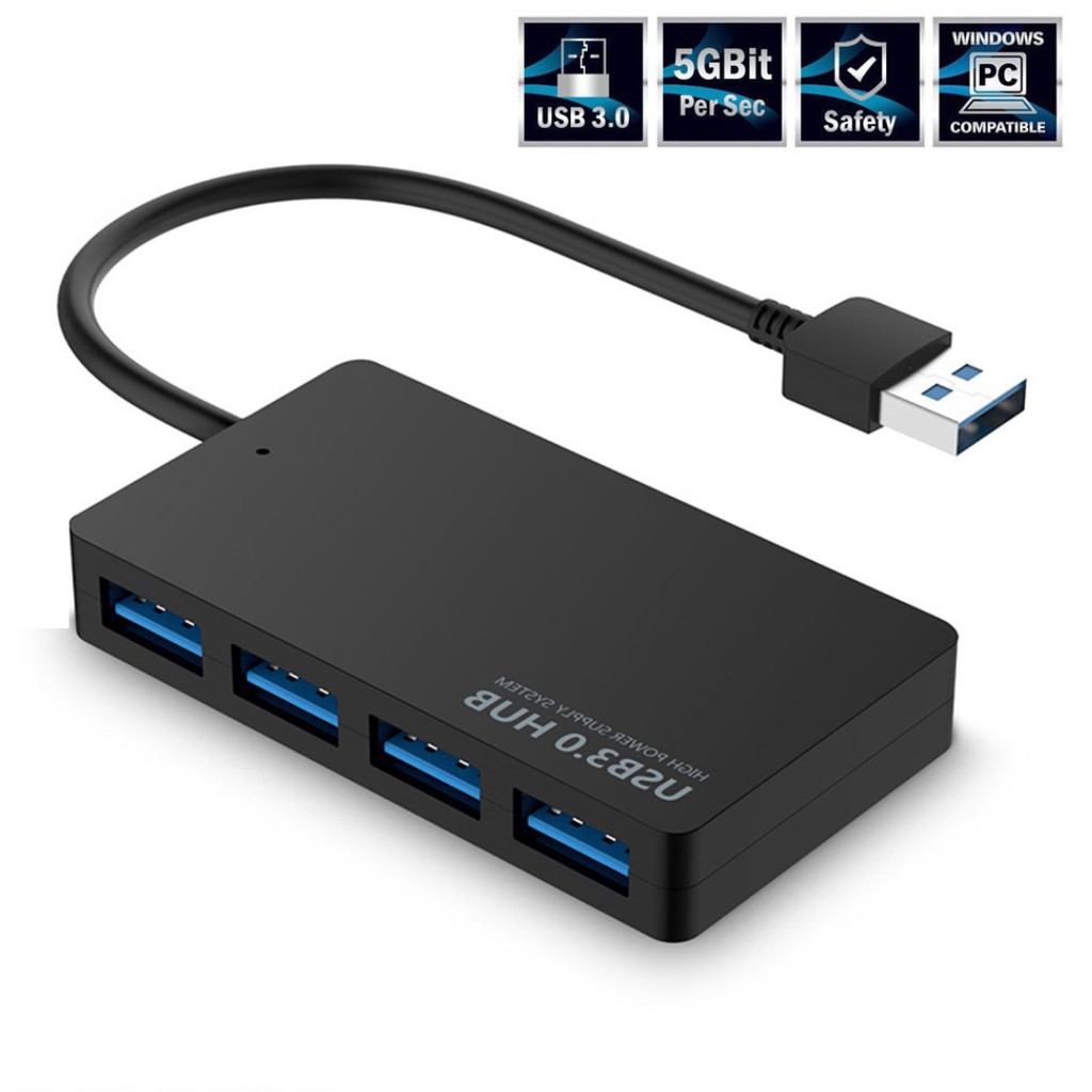 Hub chia usb 3.0 ra 4 cổng có cổng cấp nguồn 3.5 cho hub