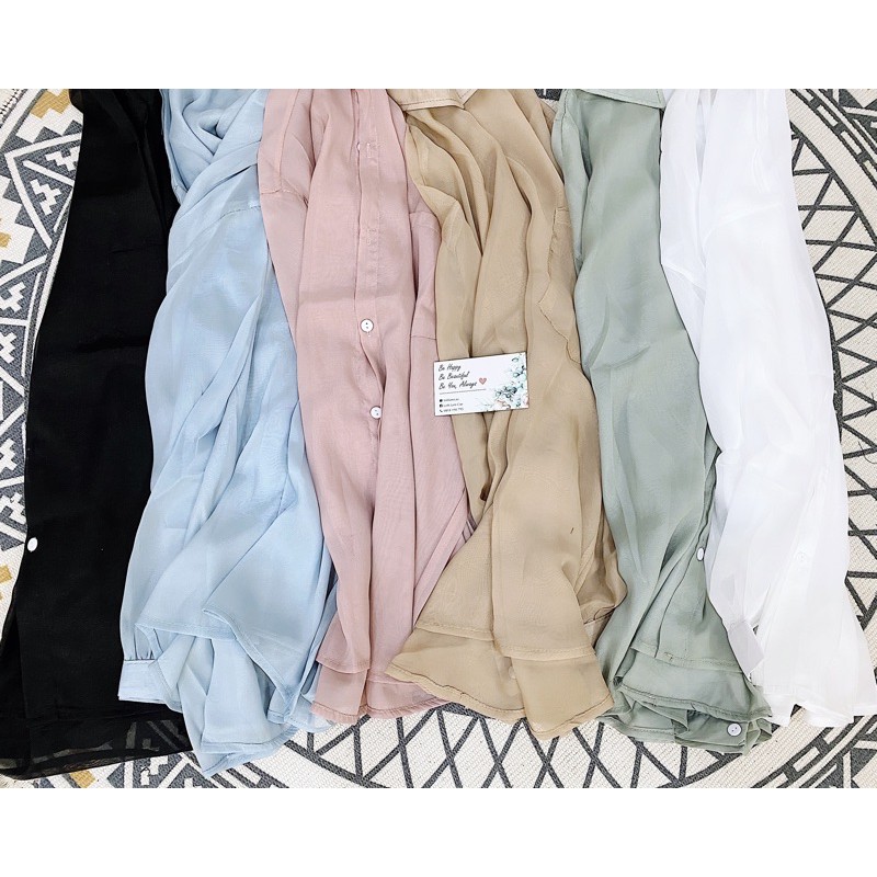 Áo Sơ Mi Nữ Voan Mỏng Khoác Ngoài Đi Biển Đi Chơi Siêu Xinh 6 Màu (ẢNH THẬT+VIDEO) | BigBuy360 - bigbuy360.vn