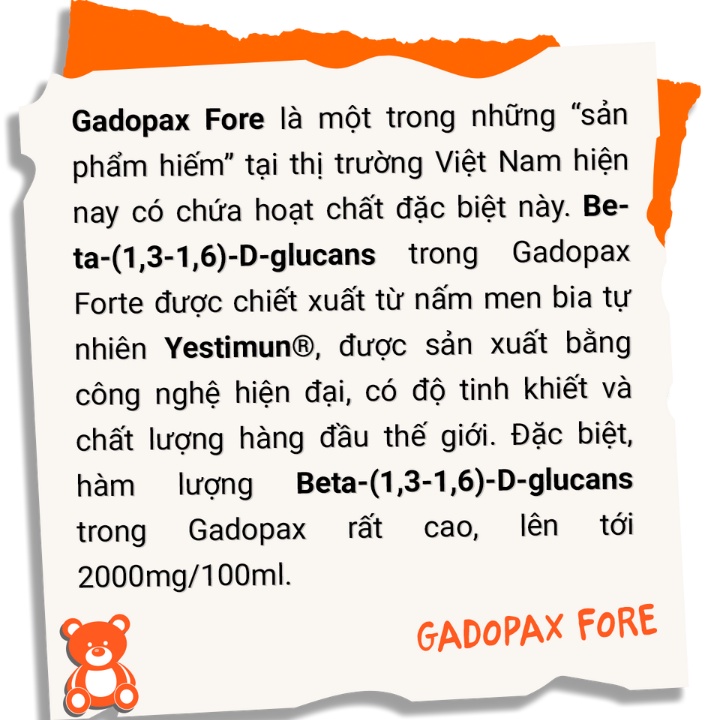 Gadopax forte tăng cường đề kháng tự nhiên vượt trội cho bé 100ml trẻ hấp thu tốt và ăn ngon miệng hơn