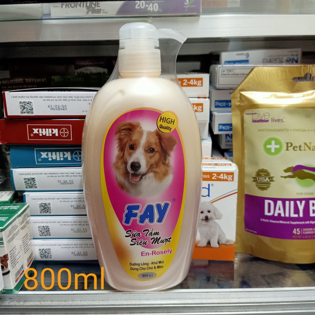 Sữa Tắm Fay Pleasure 300ml Dưỡng Lông Siêu Mượt, Khử Mùi Cho Chó Mèo
