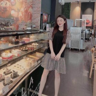Đầm suông phối caro Bigsize 60_85 ký