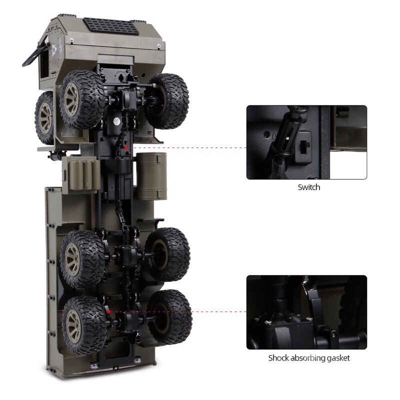 Xe Tải Quân Sự Điều Khiển Từ Xa Fayee FY004 FY004A US Military 1:12 6wd
