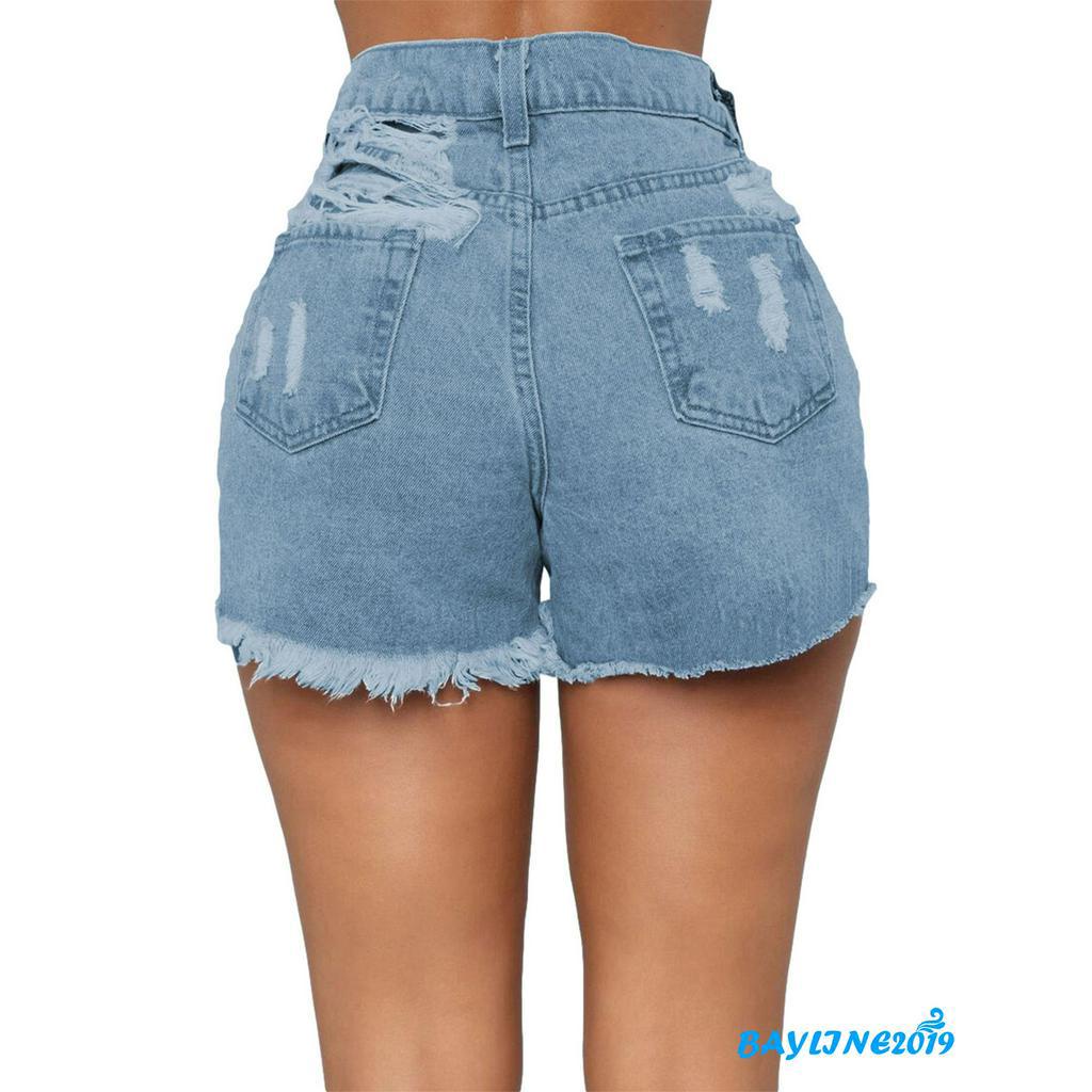 Quần Ngắn Jean Nữ Rách Kiểu Thời Trang Cá Tính