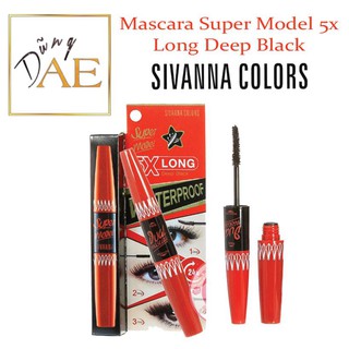 Mascara Super Model 5x Long Deep Black Sivanna Colors Thái Lan