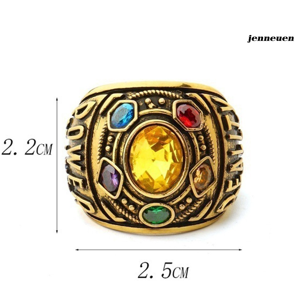 Nhẫn Đính Đá Vô Cực Phong Cách Thanos Thời Trang Cho Nam