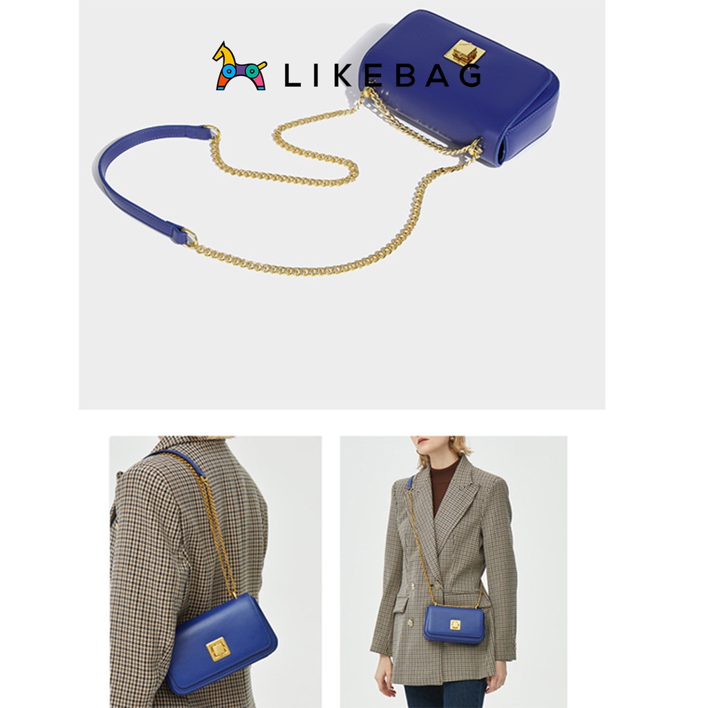 Túi đeo chéo nữ, kẹp nách thời trang LIKEBAG khóa chốt kim loại sang trọng 221XK5988 - LIBAGI