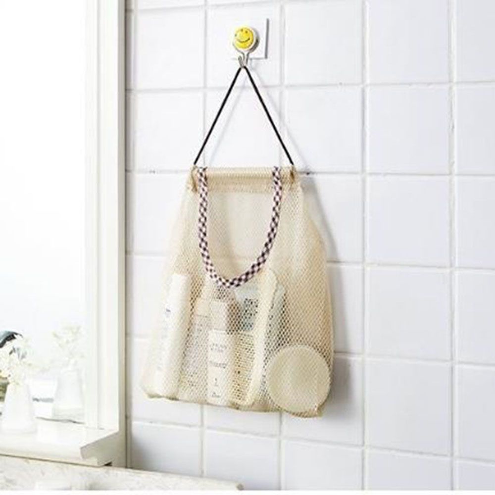 Túi Lưới Polyester Đựng Hành Tỏi Treo Tường Tiết Kiệm Không Gian