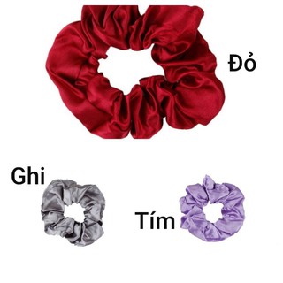 Cột Tóc Scrunchies Lụa Satin Nhiều Màu