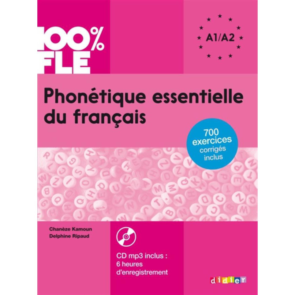 Sách - Pháp: PHONETIQUE ESSENTIELLE DU FRANCAIS NIV. A1 A2 - LIVRE + CD MP3