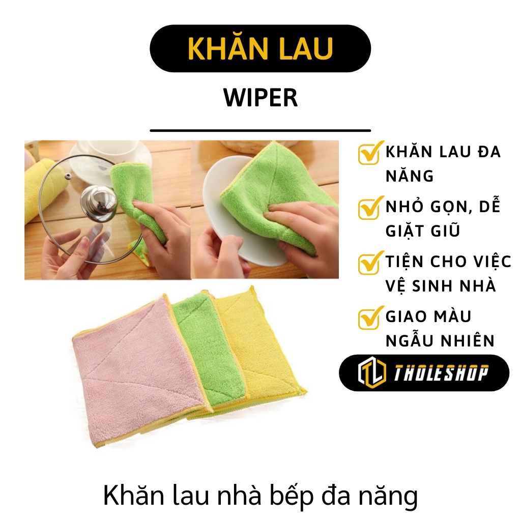 Khăn Lau Bếp - Khăn Lau Tay Đa Năng 2 Mặt Siêu Thấm Hút Nước, Làm Sạch Các Vật Dụng  3356