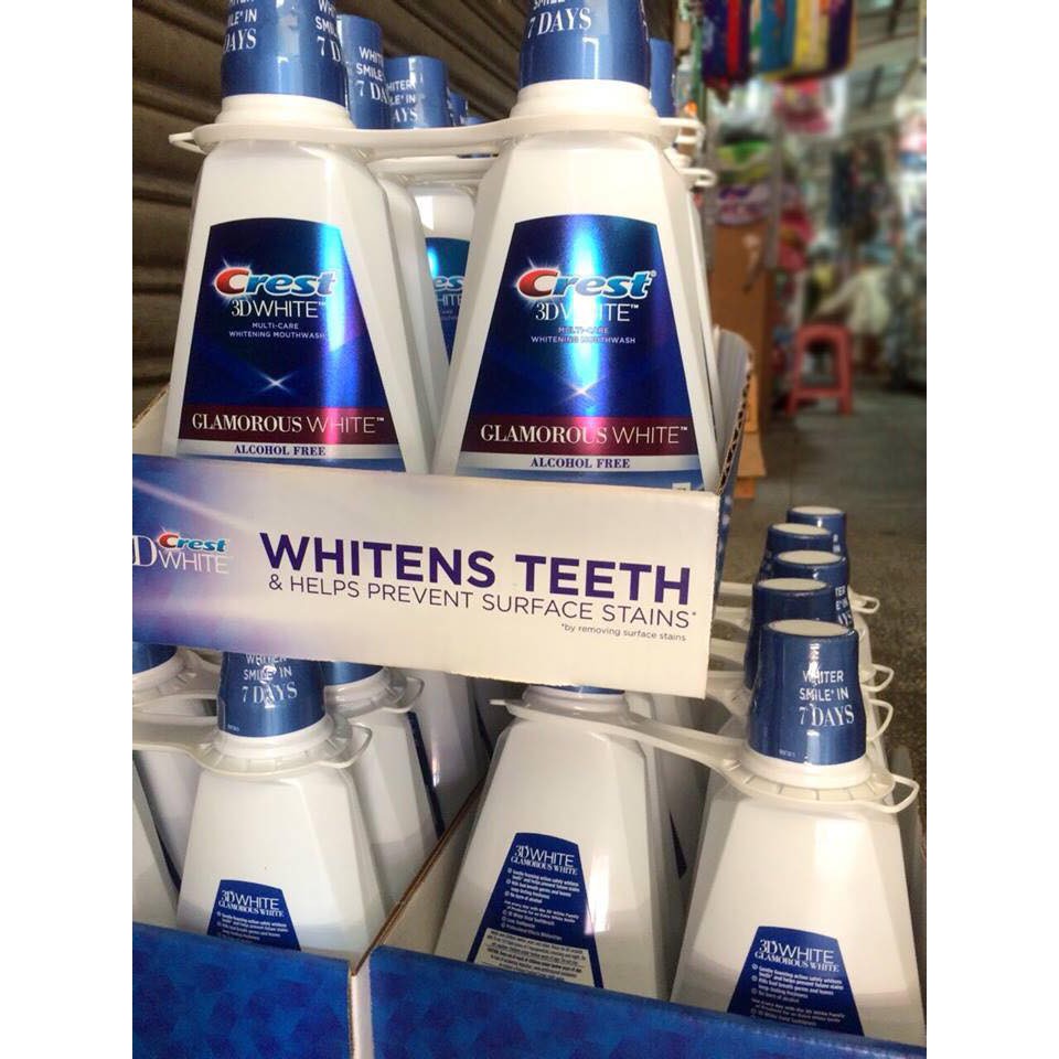 NƯỚC SÚC MIỆNG CREST 3D WHITE GLAMOROUS WHITE ALCOHOL FREE 946ML CHÍNH HÃNG - 3760