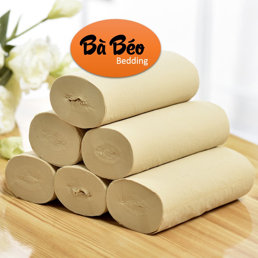 Giấy vệ sinh không lõi gấu trúc cuộn lớn hà nội, Giấy vệ sinh cuộn baihou 36 cuộn không lõi giá rẻ bà béo bedding