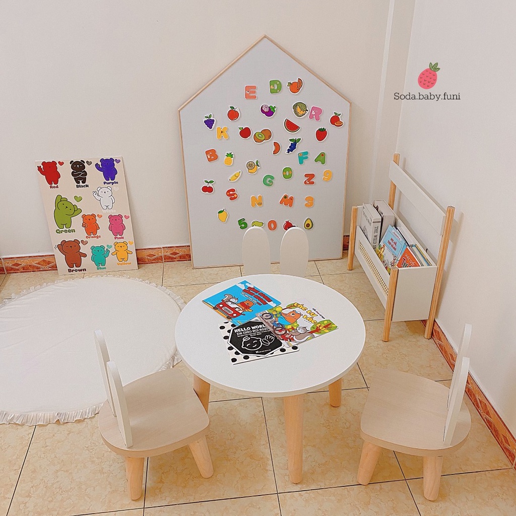 60x80cm Bảng vẽ từ tính, bảng từ cho con học vẽ - viết, đếm số, bảng viết phấn, nam châm, sticker bảng từ