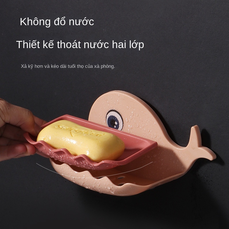 Khay Đựng Xà Phòng Gắn Tường Hình Cá Voi Dễ Thương Ttm003