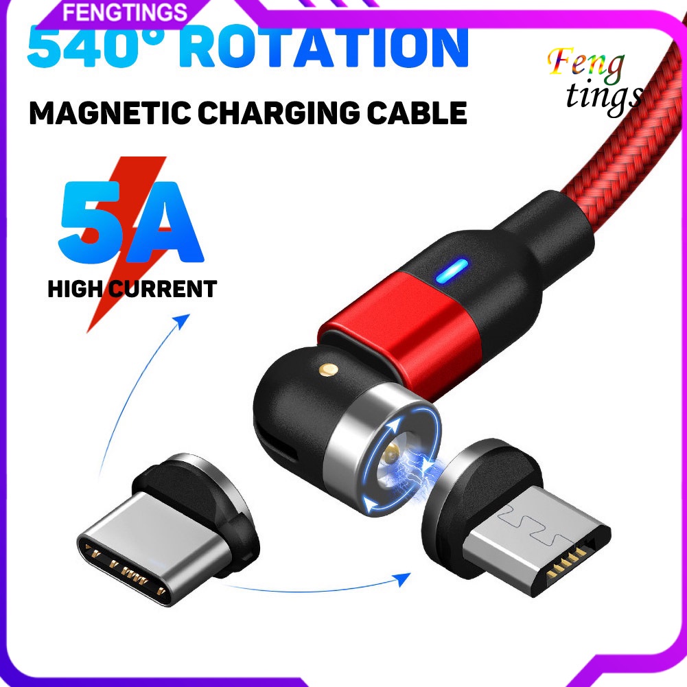 Dây cáp sạc nhanh đầu nam châm 5a Micro Usb Type-C cho Android