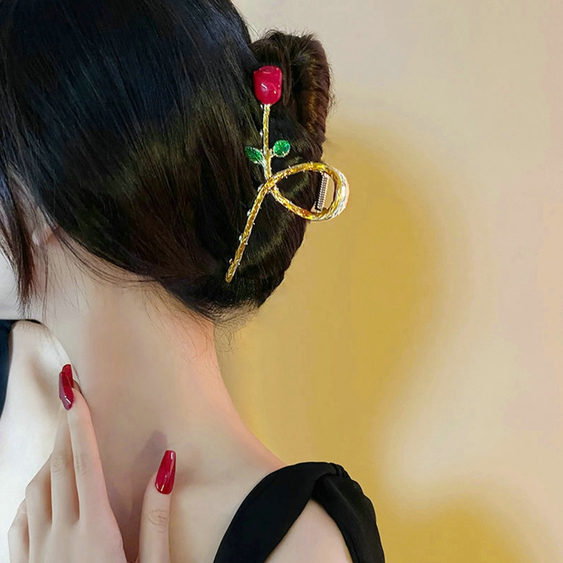Kẹp TóC HìNh Hoa HồNg ThờI Trang Cho Nữ