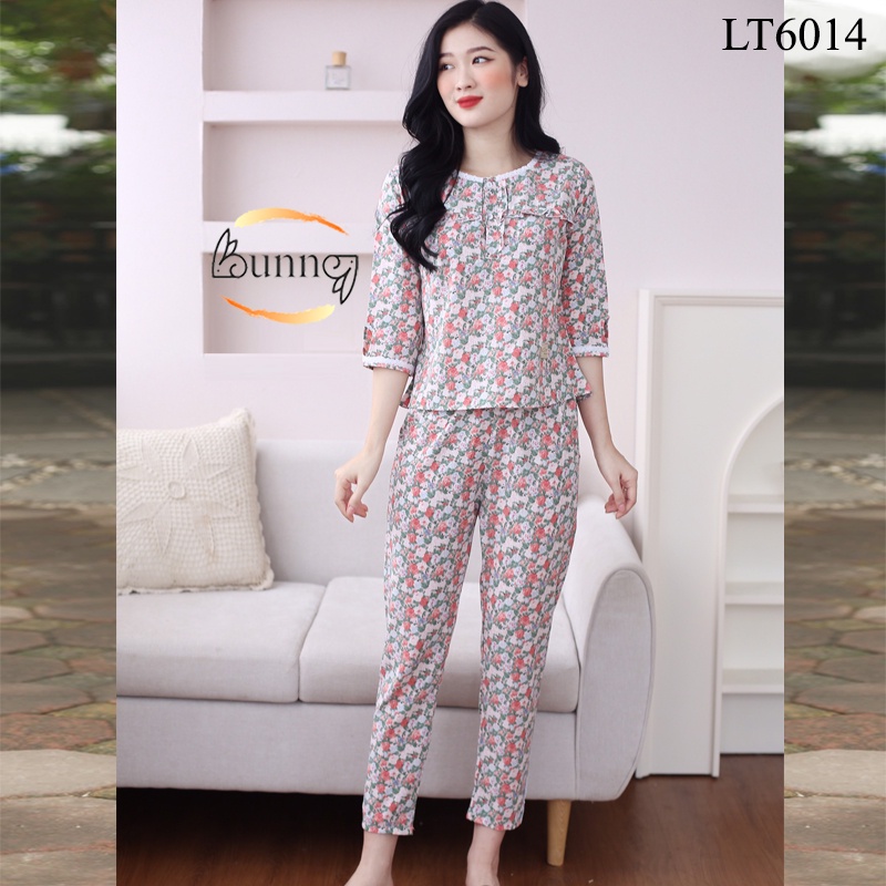 [Bunny] Đồ bộ nữ mặc nhà,quần áo mặc nhà kiểu tay lỡ quần dài chạm mắt cá