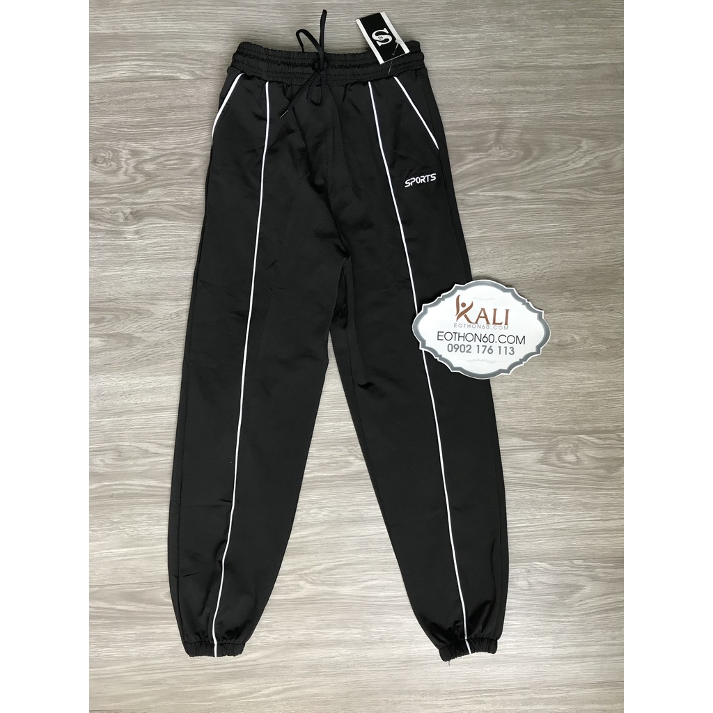 Quần jogger nữ logo thêu sport, dáng có bo thoải mái năng động   Eothon60