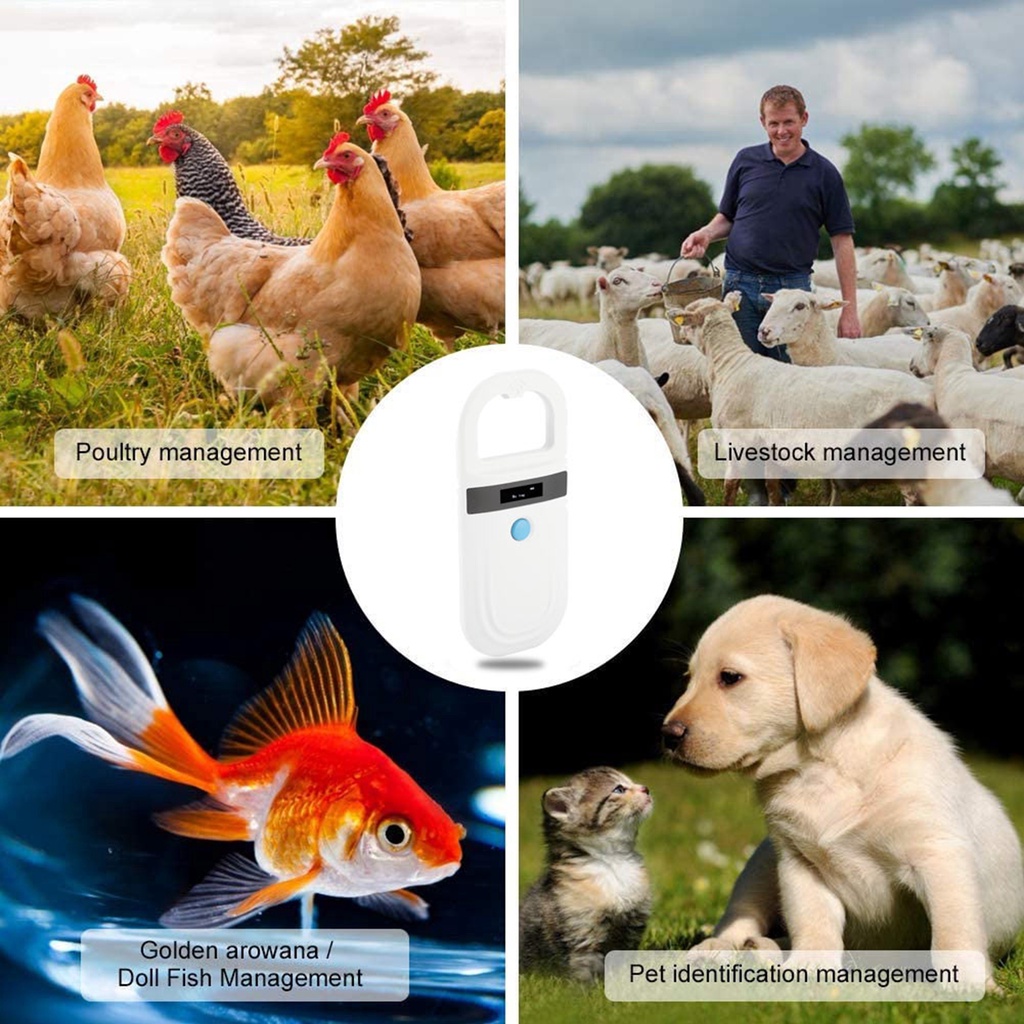 Rechargeable Animal Chip ID Scanner Microchip Pet Tag