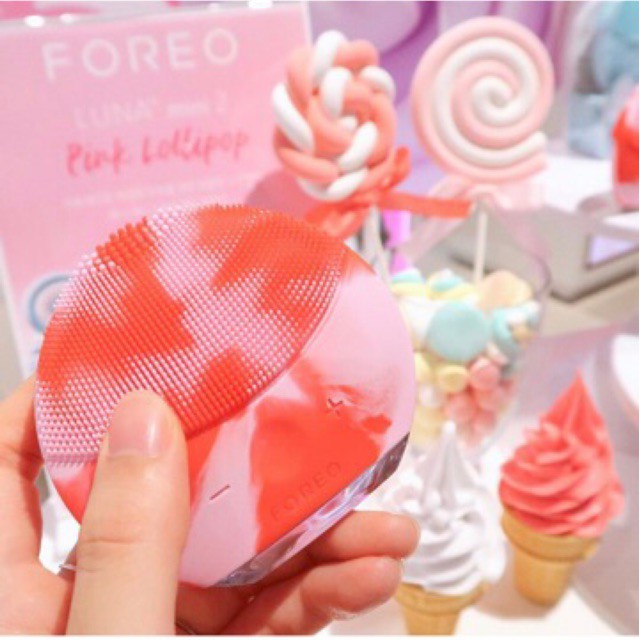 Máy rửa mặt FOREO Luna MIni 2 Lollipop Pink( Tặng kèm set wonjin)