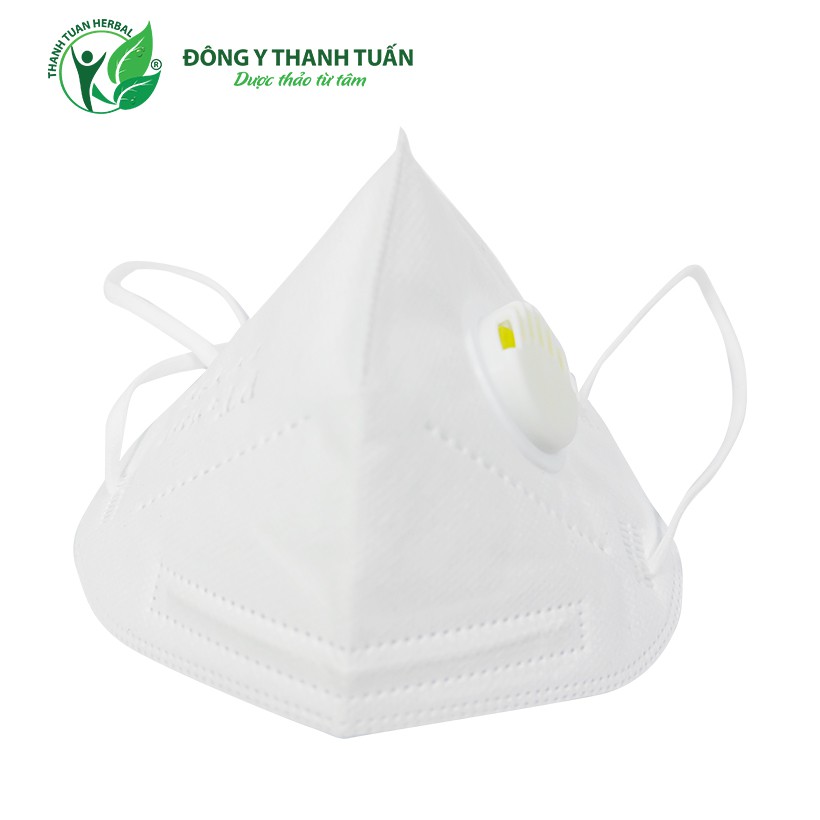 Khẩu trang VNN95 có van thở, kháng khuẩn, chống bụi siêu mịn PM2.5, màu trắng, chứng nhận CE, FDA