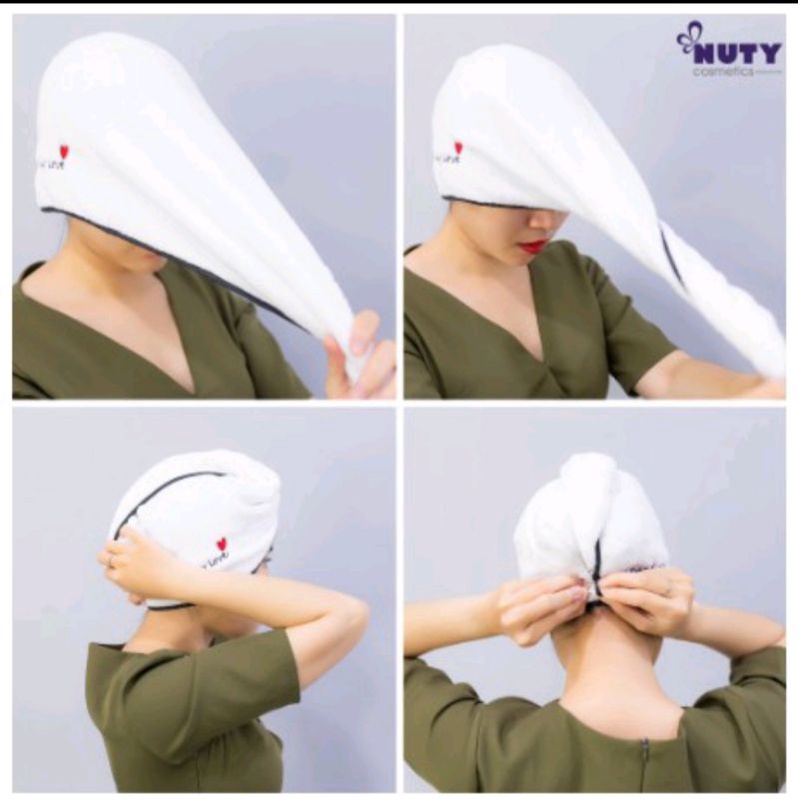 Khăn Chùm Đầu, Quấn Ủ Tóc Sau Khi Tắm, Chất Vải Bông Siêu Thấm, Khô Tóc Nhanh , Thiết Kế Quấn Tóc Gọn Gàng