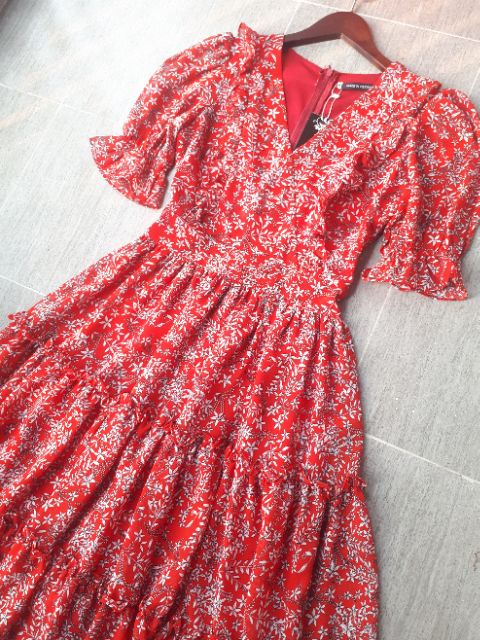 Váy hoa nhí tay bồng