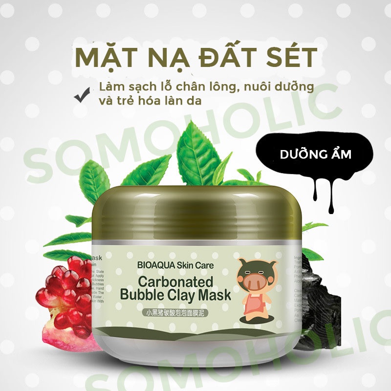 Mặt nạ đất sét Bioaqua dưỡng da làm sạch mịn da nội địa trung Somoholic MSK28