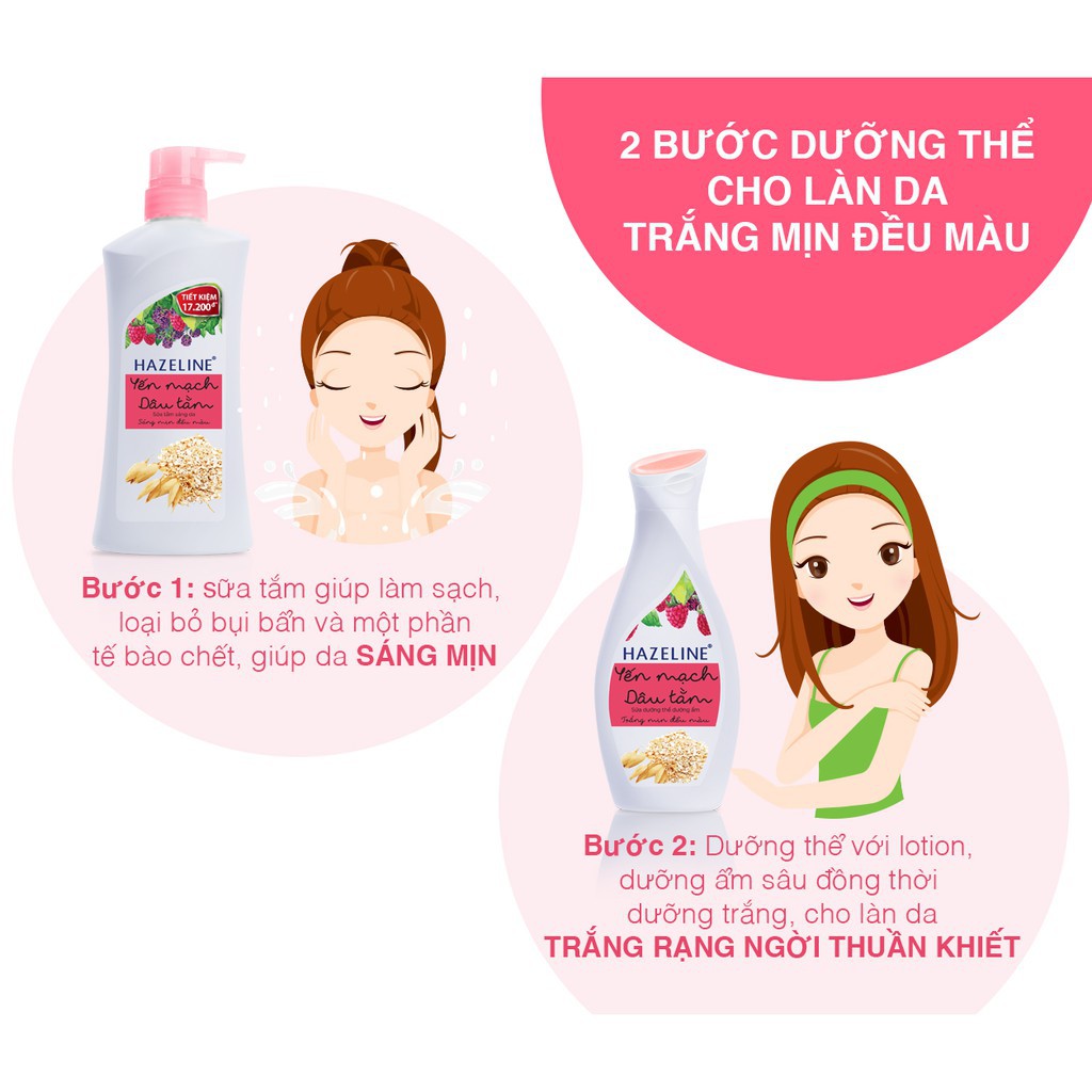 Sữa tắm dưỡng thể thiên nhiên trắng sáng da Hazeline 1kg | BigBuy360 - bigbuy360.vn