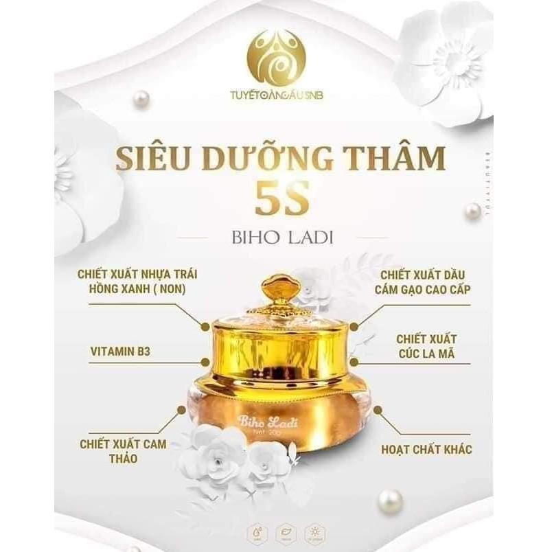 SIÊU DƯỠNG THÂM 5S (BIHO LADI) - TRI THÂM NÁCH, THÂM BẸN, THÂM MÔNG, BIKINI, BỤNG, ĐẦU GỐI.