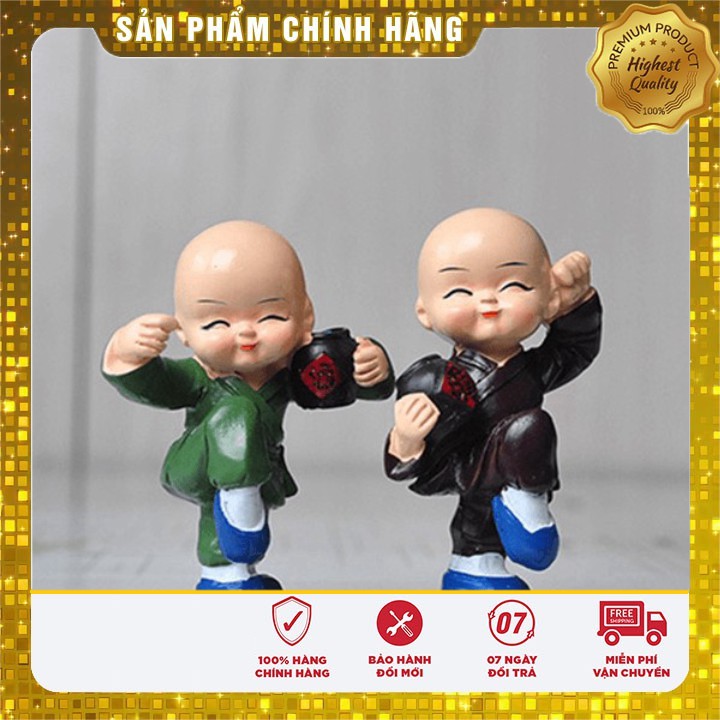 [ Rẻ & Bền ] Bộ tượng 4 chú tiểu múa võ