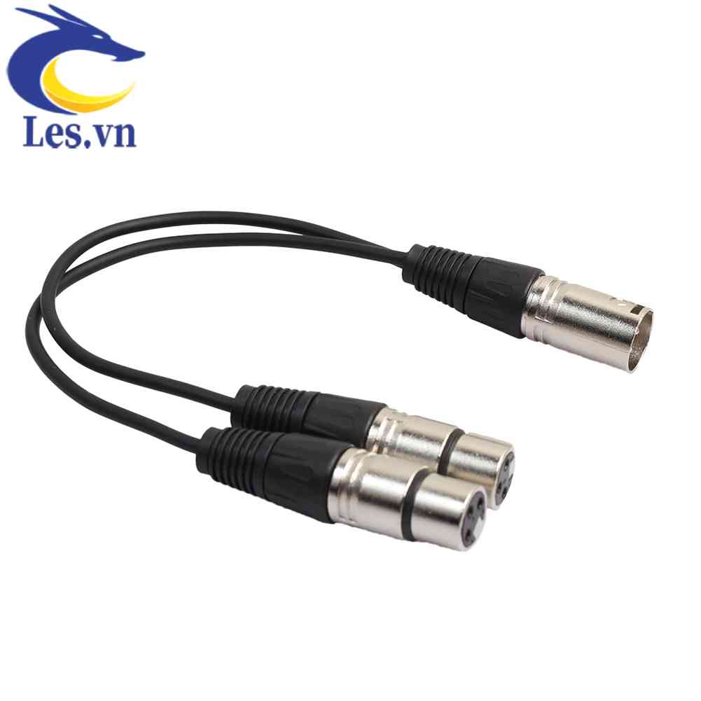 Cáp Nối Dài XLR 3 Pin Male Sang 2 XLR Female