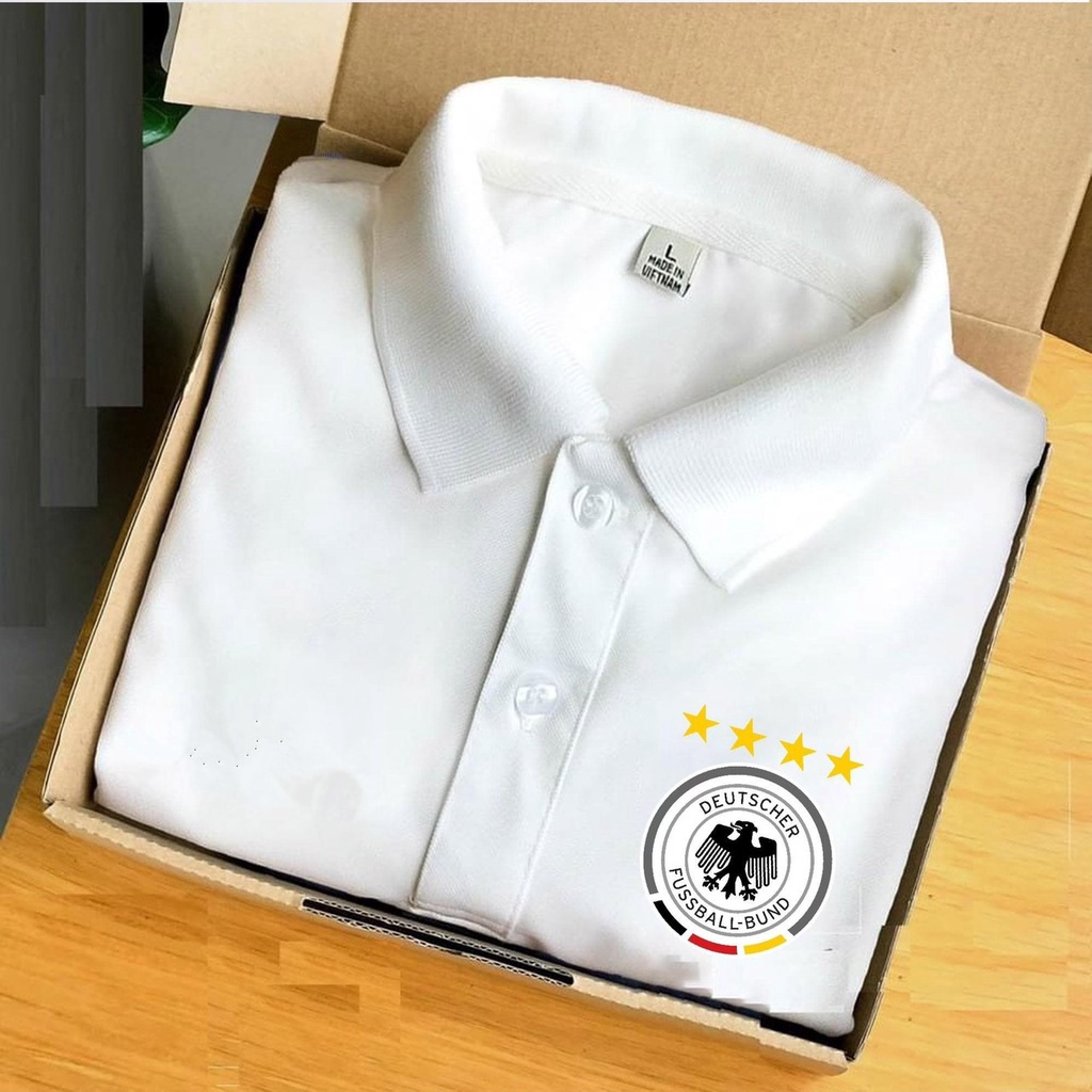 ÁO THUN NAM CỔ BẺ POLO IN LOGO ĐỘI BÓNG CHÂU ÂU CAO CẤP PHONG CÁCH TRẺ TRUNG