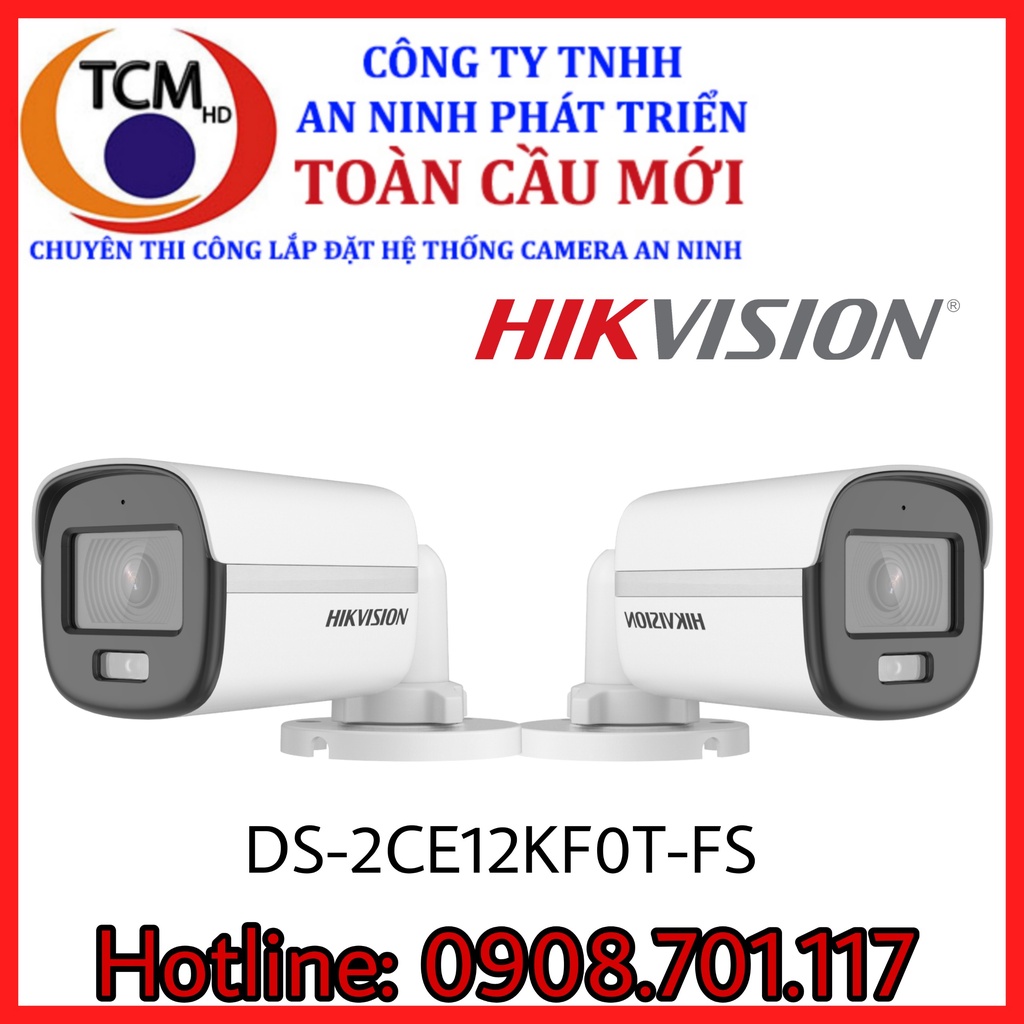 Camera 5MP có màu ban đêm, full color, colorvu HIKVISION DS-2CE12KF0T-FS